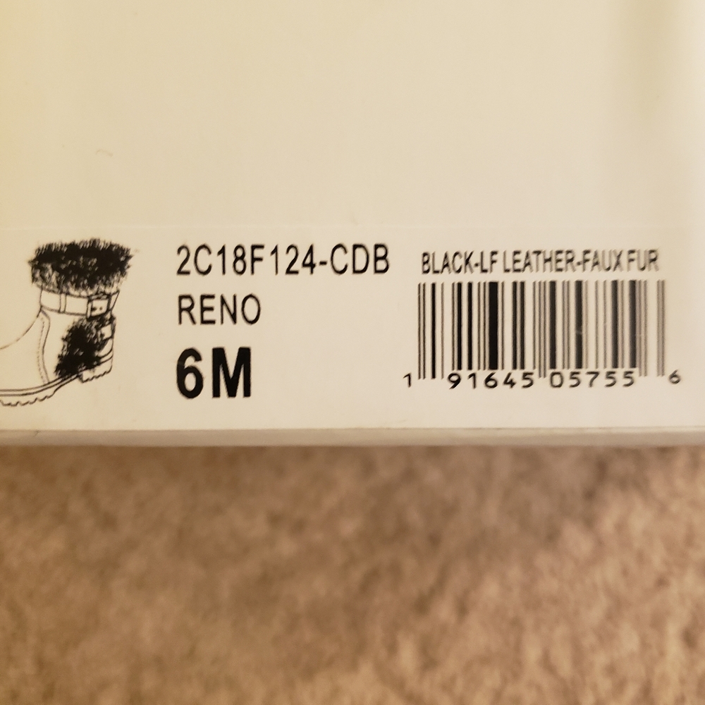 Charles David Reno Black Leather Faux Fur - Picture 7 of 7